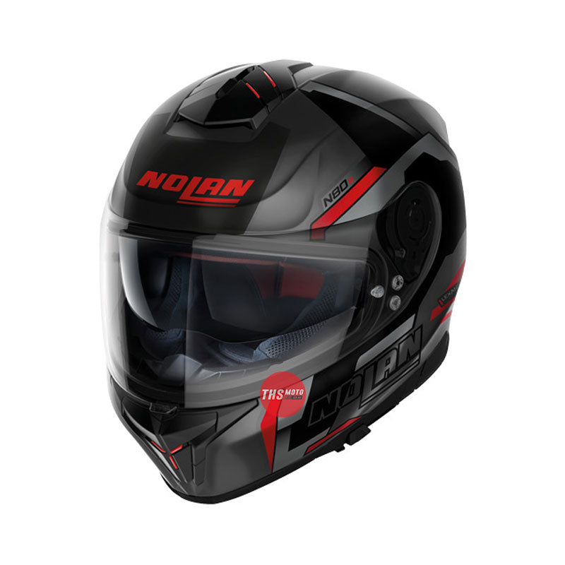 Nolan Helmet N80-8 Wanted Flat Lava Grey / Red Size 3XL