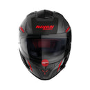 Nolan Helmet N80-8 Wanted Flat Lava Grey / Red Size Medium