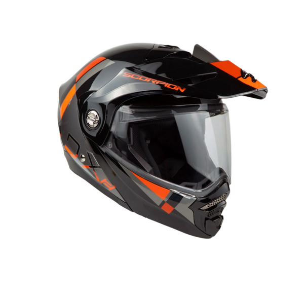 Scorpion EXO ADX-2 Galane Silver Black Red (Modular) Adventure Helmet Size 2XL 63cm