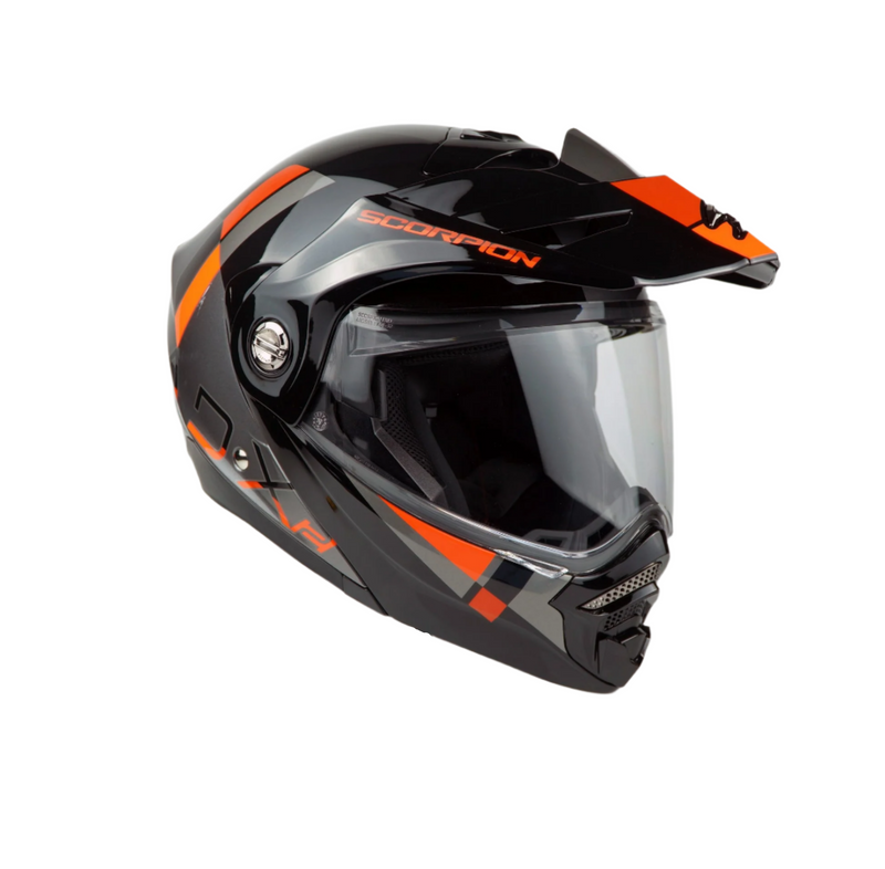 Scorpion EXO ADX-2 Galane Silver Black Red (Modular) Adventure Helmet Size Small 56cm