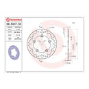 Brembo Prime Serie Oro Rear Brake Disc 68B40750