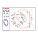Brembo Prime Serie Oro Rear Brake Disc 68B407L0