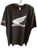 Genuine Honda Apparel Wing Logo Black T-Shirt Size Small