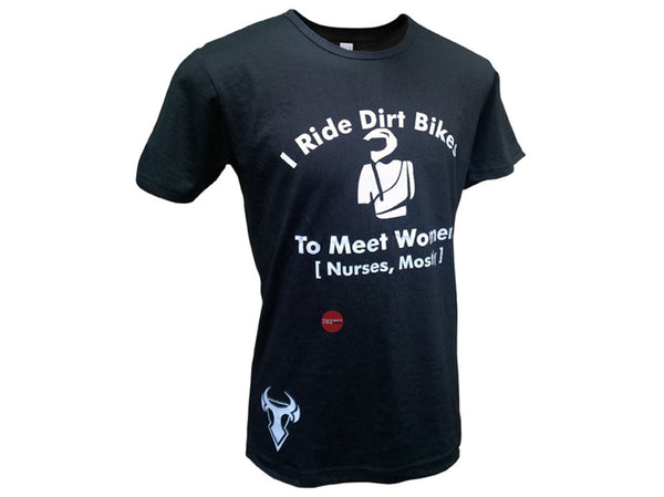 Bull-IT Mens T-Shirt Dirt Bike Black Size Medium