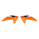 Rtech Radiator Shrouds Orange Black KTM CVKTMARNR150