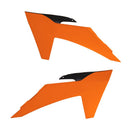 Rtech Radiator Shrouds Orange Black KTM CVKTMARNR23