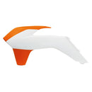 Rtech Radiator Shrouds White Orange KTM CVKTMBNAR13