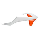 Rtech Radiator Shrouds White Orange KTM CVKTMBNAR185
