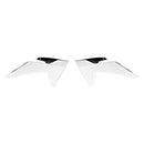 Rtech Radiator Shrouds White Black KTM CVKTMBNNR150