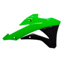 Rtech Radiator Shrouds Green Black Kawasaki CVKX0VENR14