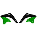 Rtech Radiator Shrouds Green Black Kawasaki CVKXFNRVE46
