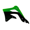 Rtech Radiator Shrouds Green Black Kawasaki CVKXFVENR12