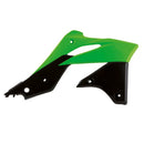 Rtech Radiator Shrouds Green Black Kawasaki CVKXFVENR13