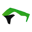 Rtech Radiator Shrouds Green Black Kawasaki CVKXFVENR16