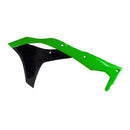 Rtech Radiator Shrouds Green Black Kawasaki CVKXFVENR17