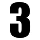 DRC MOTION STD NUMBERS MX2 BLACK "3" 3PCS
