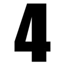 DRC MOTION STD NUMBERS MX2 BLACK "4" 3PCS