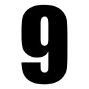 DRC MOTION STD NUMBERS MX2 BLACK "9" 3PCS