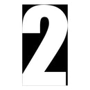 DRC MOTION STD NUMBERS MX2 WHITE "2" 3PCS