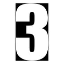 DRC MOTION STD NUMBERS MX2 WHITE "3" 3PCS