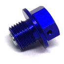 Zeta Magnetic Drain Bolt M12X10-P1.25 Blue ZE581412