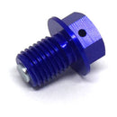 Zeta Magnetic Drain Bolt M12X15-P1.5 Blue ZE581522