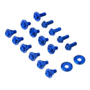 Zeta Aluminum Bolt Set Plastics YZ125 250 '08- 17PCS Blu ZE885646