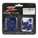 Zeta Aluminum Bolt Set Plastics YZ450F '18- 21PCS Blue ZE885676