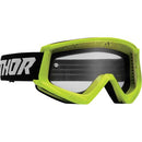 Thor MX S26 Youth Combat Fluro Acid Black Goggles with Clear Lens