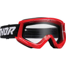 Thor MX S25 Combat Racer Red Black Goggles with Clear Lens