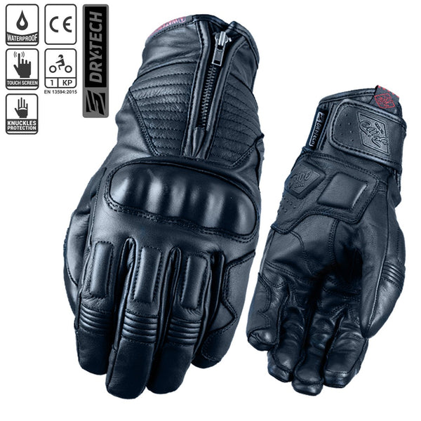 Five Gloves KANSAS Black Size Large 10 Motorcycle Gloves