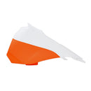 Rtech Air Box Side Panel Left White Orange KTM FIKTMBNARSX85
