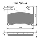 Goldfren Brake Pads Sintered Sports GF028 - S3 ( PH115 )