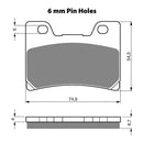 Goldfren Brake Pads Sintered Sports GF045 - S3 ( PH116 )