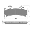 Goldfren Brake Pads Sintered Sports GF054 - S3 ( PH121 )