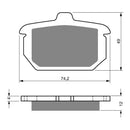 Goldfren Brake Pads Sintered Sports GF058 - S3 ( PH73 )