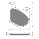 Goldfren Brake Pads Sintered Sports GF062 - S3 ( PH72 )