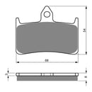 Goldfren Brake Pads Sintered Sports GF069 - S3 ( PH62 )