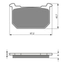 Goldfren Brake Pads Sintered Sports GF127 - S3 ( PH14 )
