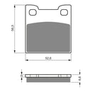 Goldfren Brake Pads Sintered Sports GF129 - S3 ( PH182 )