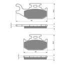 Goldfren Brake Pads Offrd Racng GF205 - K5 ( PR292 / PR359 )