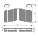 Goldfren Brake Pads Sintered Sports GF214 - S3 ( PH342 )