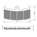 Goldfren Brake Pads Sintered Sports GF270 - S3 ( PH305 )