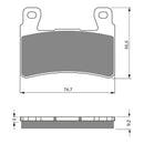 Goldfren Brake Pads Sint Sprts GF279 - S3 ( PH273 Hd Only)