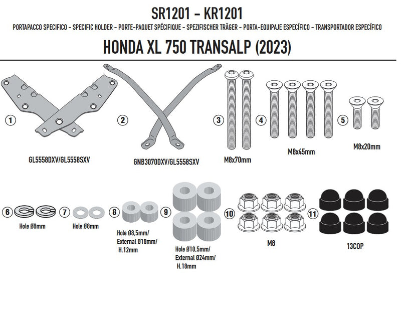 Givi Top Box Mount Needs Plate Honda XL 750 Transalp '23->