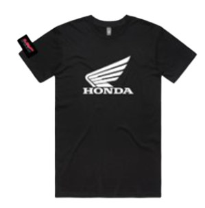 Genuine Honda Apparel Wing Logo Black T-Shirt Size Medium