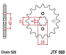 JT Sprockets Front OE Steel T13
