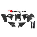 Rtech Plastics Kit 6 PIECE REVOLUTION BLACK Honda KITCRF-NR0-522