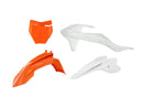 Rtech Plastics Kit 4 PIECE ORANGE WHITE KTM KITKTM-AR4-050