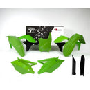 Rtech Plastics Kit 7 PIECE GREEN BLACK Kawasaki KITKXF-US4-597